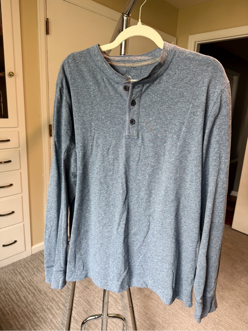 St. John's Bay Heather Blue Long-Sleeve Henley